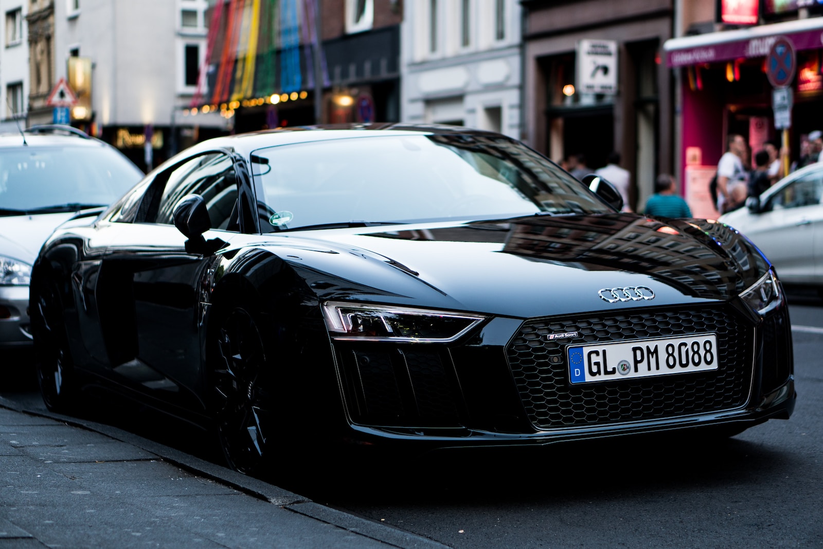 black Audi car