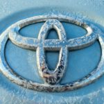 silver Toyota emblem