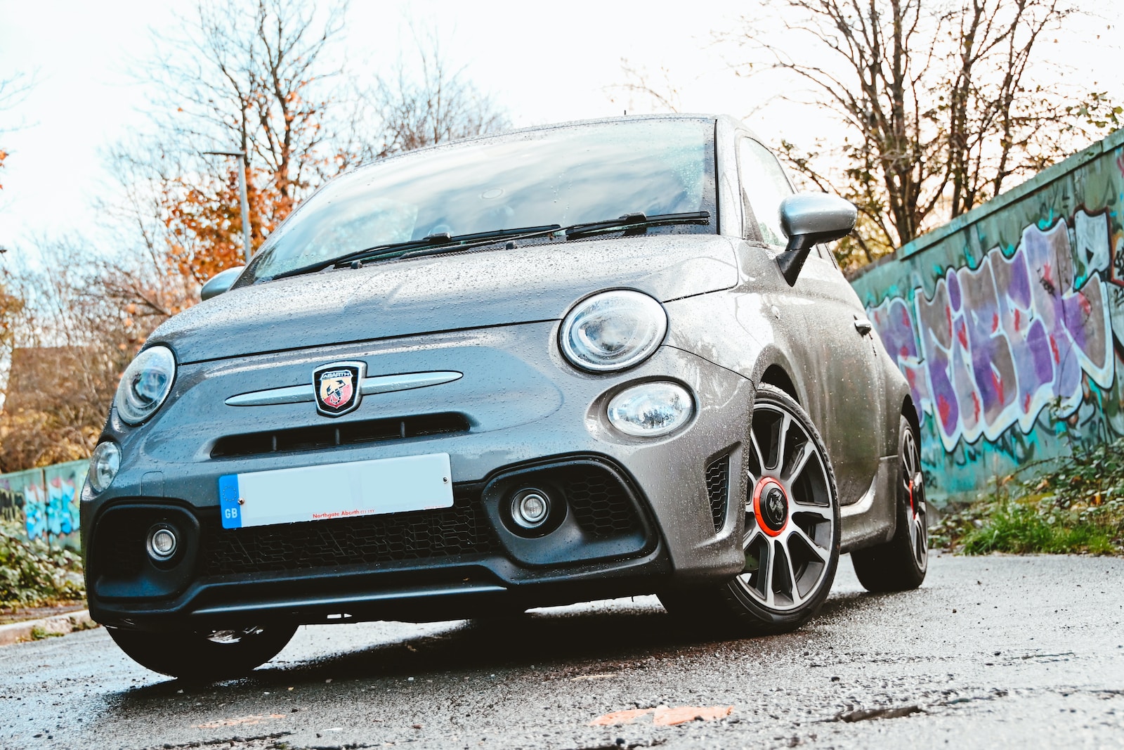 a car parked on a road