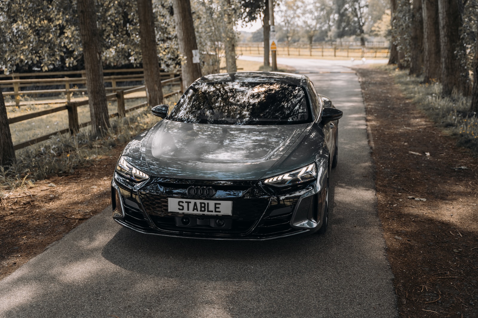 a car parked on a road