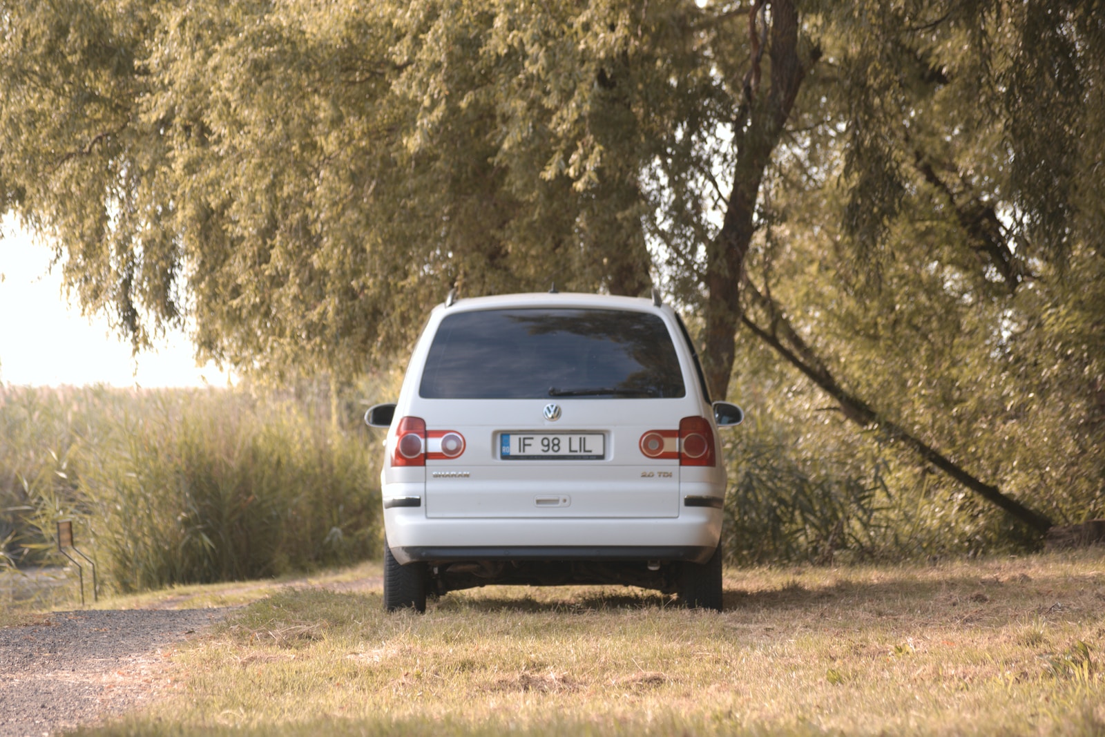 a car parked on a road