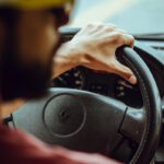 man driving Renault vehicle