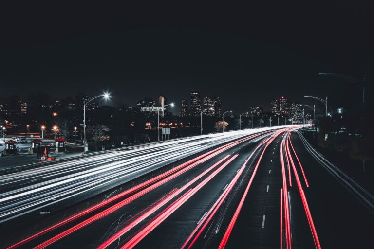 time lapse photography of road