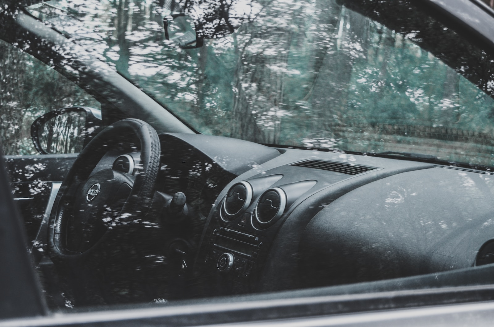 the interior of a car