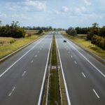 aerial photo of road